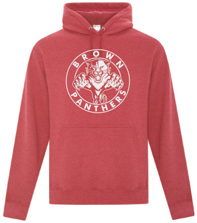 Brown Panthers Hoodie - Red (Adult)